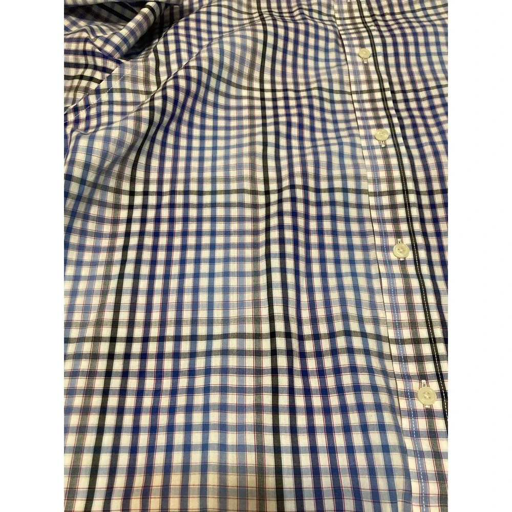 Banana Republic Slim Fit Plaid Button Down Long Sleeve‎ Shirt Men XL